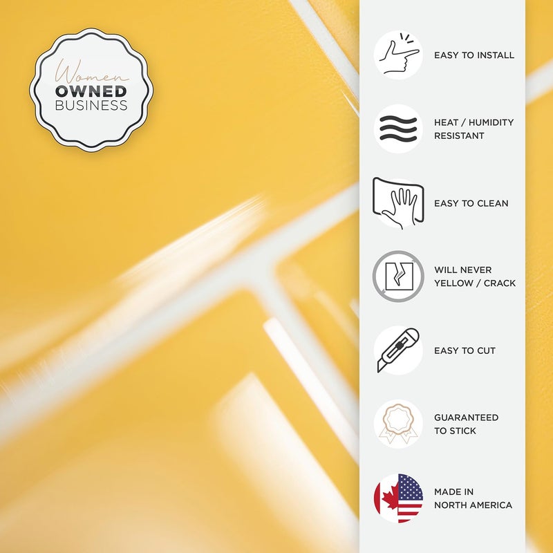 Smart Tiles بلاط ذكي قابل للتقشير واللصق باكسبلاش - 5 ورقات مقاس 11.56 بوصة × 8.38 بوصة - بلاط باكسبلاش لاصق ثلاثي الأبعاد للمطبخ والحمام وبلاط الحائط - Image 5